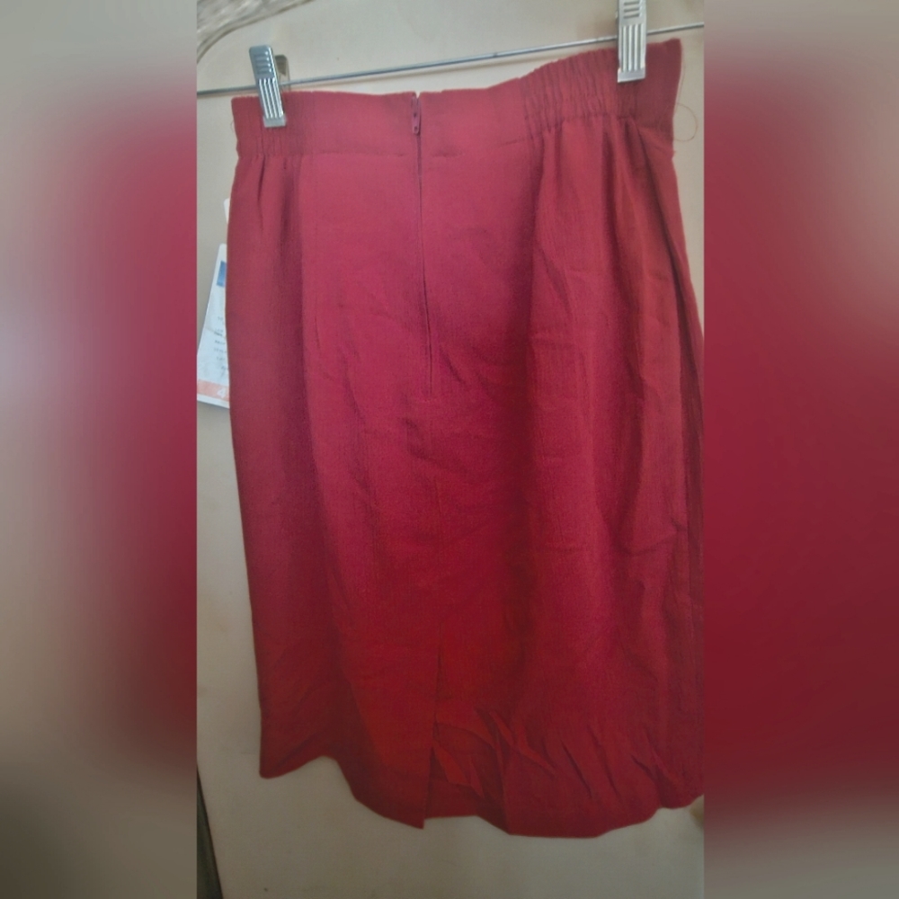 Vintage Norton McNaughton Petites Skirt Women's Size 4 Red New with Tags